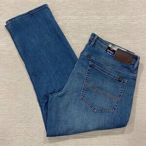 Buffalo David Bitton Jack Jeans Mens 36 x 30 Slim Fit Straight Medium Wash Denim
